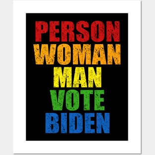 Person Woman Man Vote Biden Posters and Art